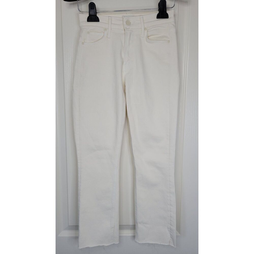 Mother The Mid Rise Dazzler Crop Fray Jeans